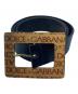 DOLCE & GABBANA（ドルチェ＆ガッバーナ）の古着「DOLCE & GABBANA　ビッグバックルベルト」｜ブラック