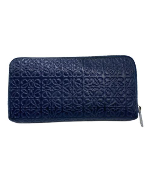 LOEWE（ロエベ）LOEWE (ロエベ) ラウンドファスナー財布 ネイビーの古着・服飾アイテム