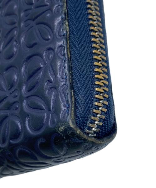 LOEWE（ロエベ）LOEWE (ロエベ) ラウンドファスナー財布 ネイビーの古着・服飾アイテム