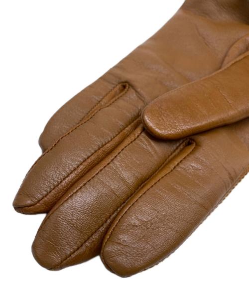 UGG（アグ）UGG (アグ) レザーグローブ ブラウンの古着・服飾アイテム