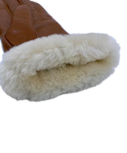 UGG（アグ）UGG (アグ) レザーグローブ ブラウンの古着・服飾アイテム