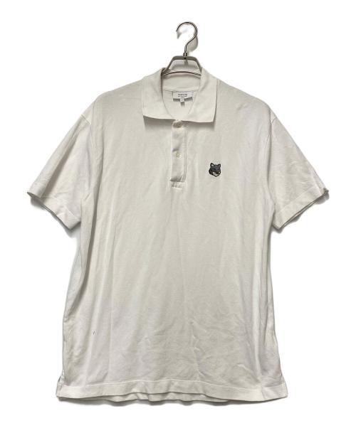 maison kitsune（メゾンキツネ）MAISON KITSUNE (メゾンキツネ) ポロシャツ ホワイト サイズ:Ｍの古着・服飾アイテム