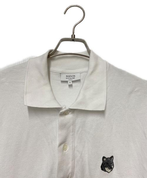 maison kitsune（メゾンキツネ）MAISON KITSUNE (メゾンキツネ) ポロシャツ ホワイト サイズ:Ｍの古着・服飾アイテム