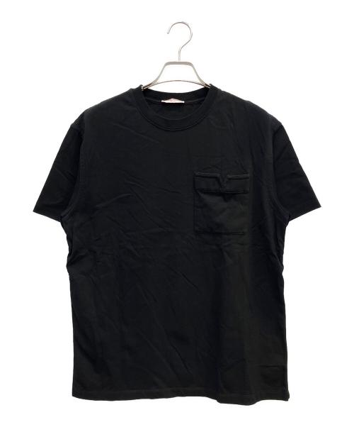 VALENTINO（ヴァレンティノ）VALENTINO (ヴァレンティノ) 半袖カットソー ブラック サイズ:Ｌの古着・服飾アイテム