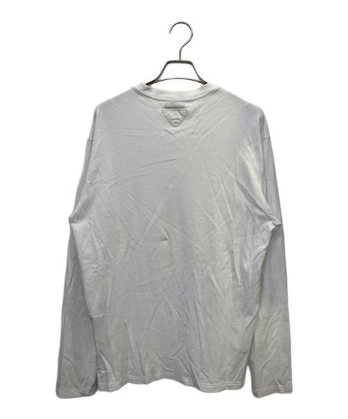 PRADA（プラダ）PRADA (プラダ) 長袖カットソー ホワイト サイズ:Ｌの古着・服飾アイテム