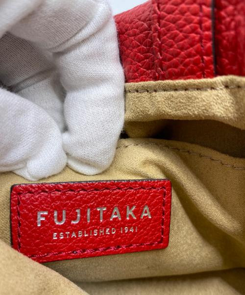 FUJITAKA（フジタカ）FUJITAKA (フジタカ) 2WAY レザー巾着ミニバッグ レッド 未使用品の古着・服飾アイテム