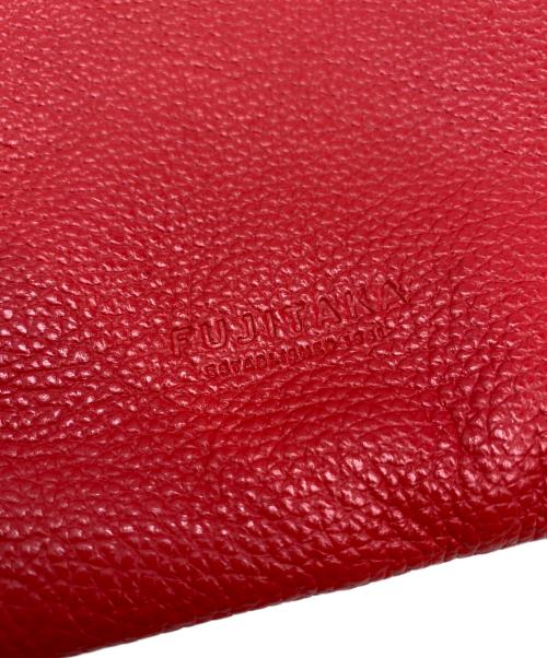 FUJITAKA（フジタカ）FUJITAKA (フジタカ) 2WAY レザー巾着ミニバッグ レッド 未使用品の古着・服飾アイテム