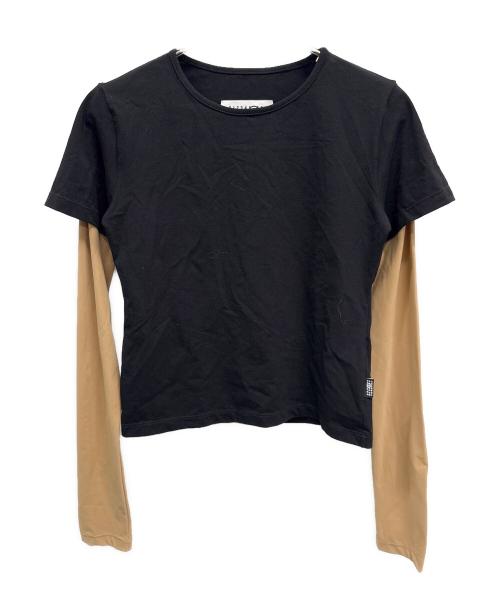 Maison Margiela（メゾンマルジェラ）Maison Margiela (メゾンマルジェラ) レイヤードカットソー ブラック×ブラウン サイズ:M 未使用品の古着・服飾アイテム