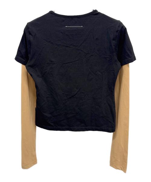 Maison Margiela（メゾンマルジェラ）Maison Margiela (メゾンマルジェラ) レイヤードカットソー ブラック×ブラウン サイズ:M 未使用品の古着・服飾アイテム
