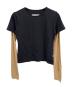 Maison Margiela（メゾンマルジェラ）の古着「レイヤードカットソー」｜ブラック×ブラウン