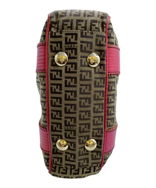 FENDI（フェンディ）FENDI (フェンディ) ハンドバッグ ブラウン×ピンクの古着・服飾アイテム