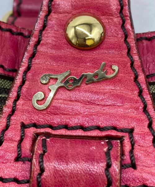 FENDI（フェンディ）FENDI (フェンディ) ハンドバッグ ブラウン×ピンクの古着・服飾アイテム