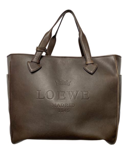 LOEWE（ロエベ）LOEWE (ロエベ) ヘリテージトートバッグ ブラウンの古着・服飾アイテム