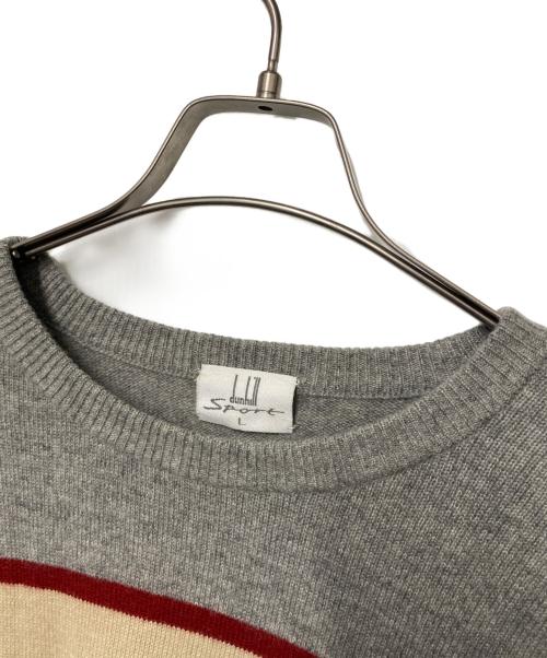 dunhill sports（ダンヒルスポーツ）dunhill sports (ダンヒルスポーツ) 厚手ニット ベージュ×グレー サイズ:Lの古着・服飾アイテム