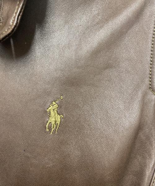 POLO RALPH LAUREN（ポロ・ラルフローレン）POLO RALPH LAUREN (ポロ・ラルフローレン) レザースイングトップ ブラウン サイズ:Mの古着・服飾アイテム