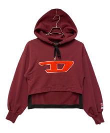 DIESEL（ディーゼル）の古着「F-DINE-Bクロップド プルオーバー パーカー」｜レッド