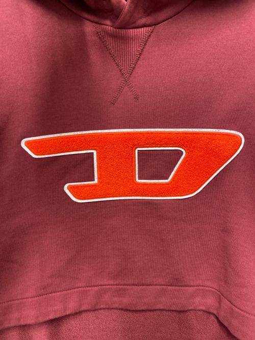 DIESEL（ディーゼル）DIESEL (ディーゼル) F-DINE-Bクロップド プルオーバー パーカー レッド サイズ:XSの古着・服飾アイテム
