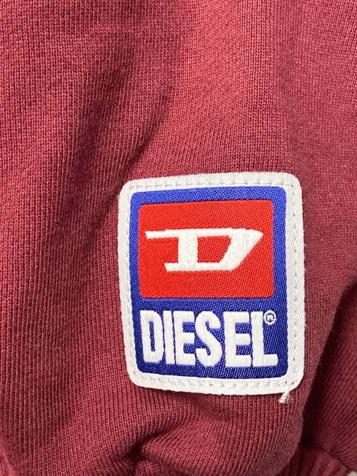 DIESEL（ディーゼル）DIESEL (ディーゼル) F-DINE-Bクロップド プルオーバー パーカー レッド サイズ:XSの古着・服飾アイテム