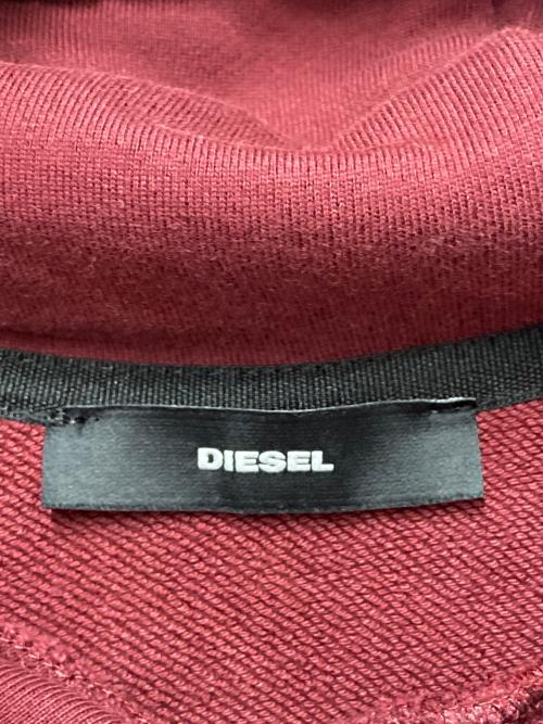DIESEL（ディーゼル）DIESEL (ディーゼル) F-DINE-Bクロップド プルオーバー パーカー レッド サイズ:XSの古着・服飾アイテム