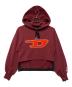 DIESEL（ディーゼル）の古着「F-DINE-Bクロップド プルオーバー パーカー」｜レッド