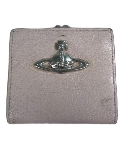 Vivienne Westwood（ヴィヴィアンウエストウッド）Vivienne Westwood (ヴィヴィアンウエストウッド) 口金2つ折りミニ財布 ピンクの古着・服飾アイテム