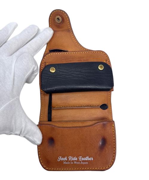 JACK RIDE LEATHER（ジャックライドレザー）JACK RIDE LEATHER (ジャックライドレザー) 2つ折り財布 ブラックの古着・服飾アイテム