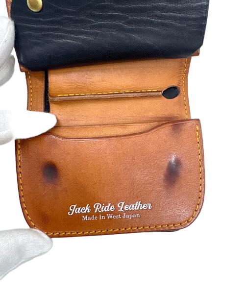 JACK RIDE LEATHER（ジャックライドレザー）JACK RIDE LEATHER (ジャックライドレザー) 2つ折り財布 ブラックの古着・服飾アイテム