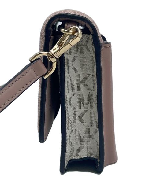 MICHAEL KORS（マイケルコース）MICHAEL KORS (マイケルコース) ポシェット ピンク×アイボリーの古着・服飾アイテム
