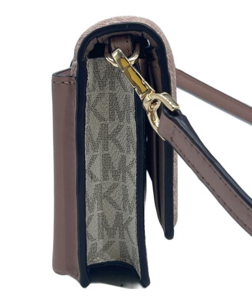 MICHAEL KORS（マイケルコース）MICHAEL KORS (マイケルコース) ポシェット ピンク×アイボリーの古着・服飾アイテム