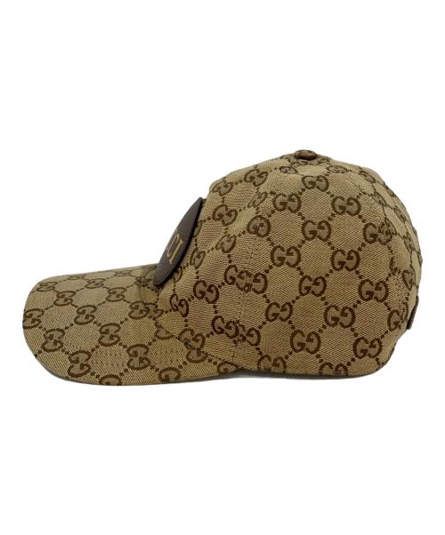GUCCI（グッチ）GUCCI (グッチ) GGキャンバス ベースボールキャップ ブラウンの古着・服飾アイテム