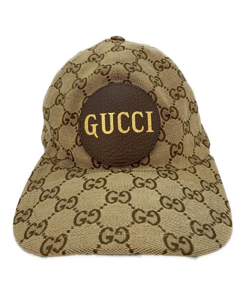 GUCCI（グッチ）GUCCI (グッチ) GGキャンバス ベースボールキャップ ブラウンの古着・服飾アイテム