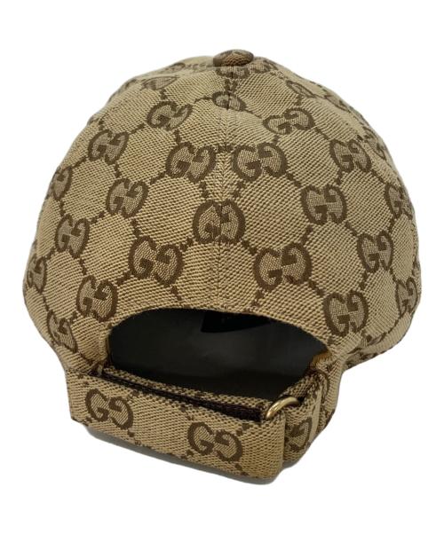 GUCCI（グッチ）GUCCI (グッチ) GGキャンバス ベースボールキャップ ブラウンの古着・服飾アイテム