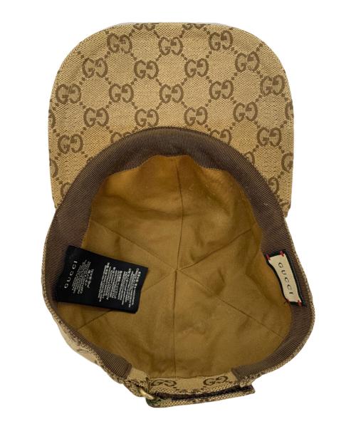 GUCCI（グッチ）GUCCI (グッチ) GGキャンバス ベースボールキャップ ブラウンの古着・服飾アイテム