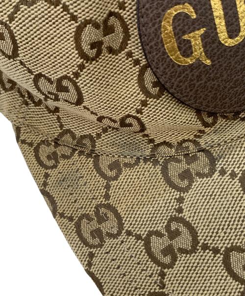 GUCCI（グッチ）GUCCI (グッチ) GGキャンバス ベースボールキャップ ブラウンの古着・服飾アイテム
