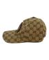 GUCCI (グッチ) GGキャンバス ベースボールキャップ ブラウン：19000円