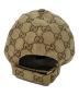 中古・古着 GUCCI (グッチ) GGキャンバス ベースボールキャップ ブラウン：19000円
