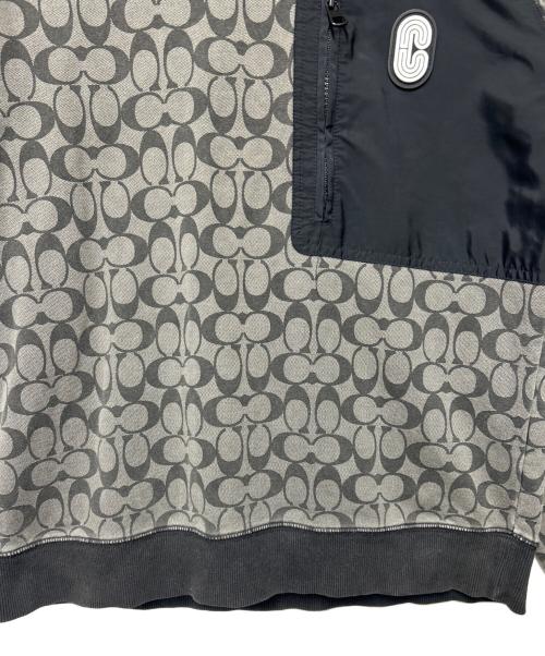 COACH（コーチ）COACH (コーチ) ミックスドメディアスウェットシャツ ブラック サイズ:タグ切断済みにて不明の古着・服飾アイテム