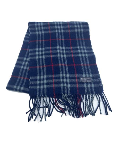 Burberry's（バーバリーズ）Burberry's (バーバリーズ) マフラー ネイビーの古着・服飾アイテム