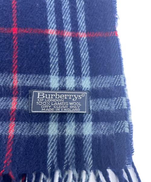 Burberry's（バーバリーズ）Burberry's (バーバリーズ) マフラー ネイビーの古着・服飾アイテム