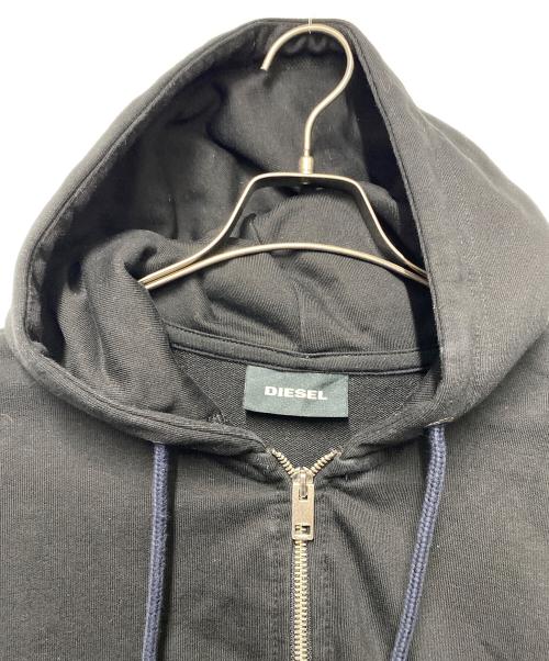 DIESEL（ディーゼル）DIESEL (ディーゼル) ジップパーカー ブラック サイズ:Mの古着・服飾アイテム