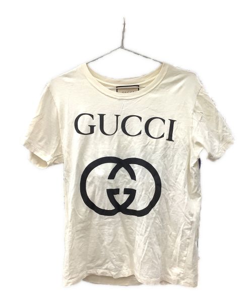 GUCCI（グッチ）GUCCI (グッチ) オーバーサイズTシャツ ベージュ サイズ:ＸＳの古着・服飾アイテム