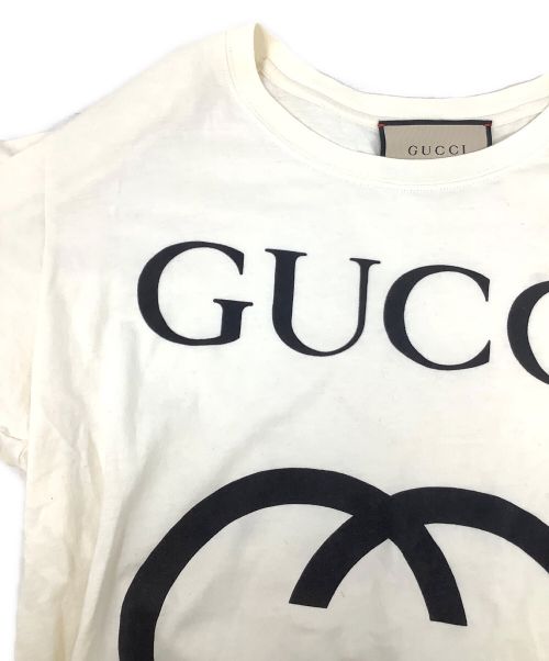 GUCCI（グッチ）GUCCI (グッチ) オーバーサイズTシャツ ベージュ サイズ:ＸＳの古着・服飾アイテム