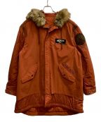 AVIREXアヴィレックス）の古着「QUILT ARMY COAT」｜オレンジ
