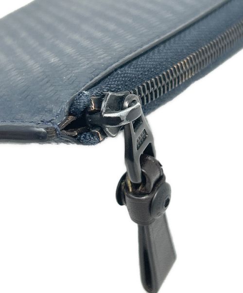 dunhill（ダンヒル）dunhill (ダンヒル) L字ファスナーコンパクトウォレット　dunhill（ダンヒル）　IM0216 ネイビーの古着・服飾アイテム