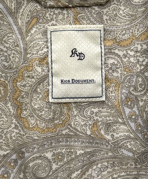 KICS DOCUMENT.（キクスドキュメント）KICS DOCUMENT. (キクスドキュメント) オープンカラーシャツ ベージュ サイズ:ＸＬの古着・服飾アイテム