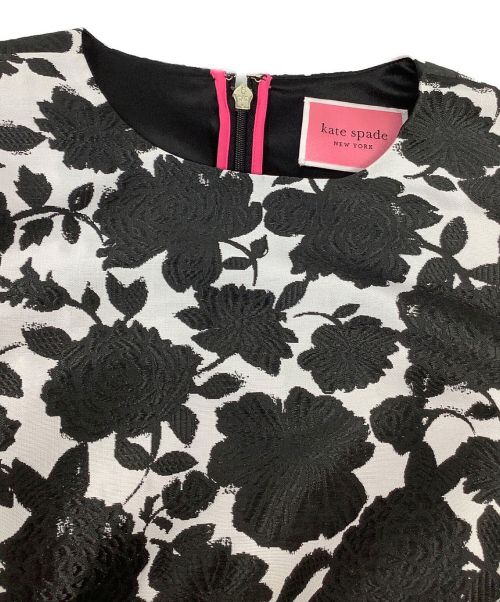 Kate Spade（ケイトスペード）Kate Spade (ケイトスペード) ワンピース ホワイト×ブラック サイズ:Ｍの古着・服飾アイテム