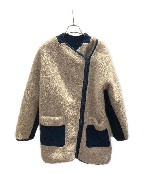 SCOTCH & SODA（スコッチアンドソーダ）SCOTCH & SODA (スコッチアンドソーダ) ジップボアジャケット ベージュ サイズ:1の古着・服飾アイテム
