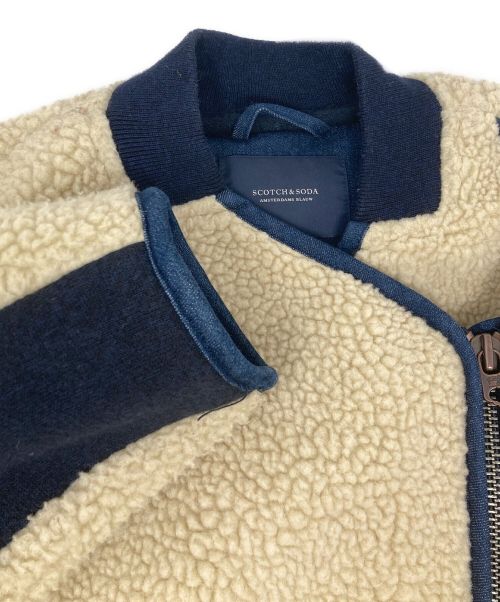 SCOTCH & SODA（スコッチアンドソーダ）SCOTCH & SODA (スコッチアンドソーダ) ジップボアジャケット ベージュ サイズ:1の古着・服飾アイテム