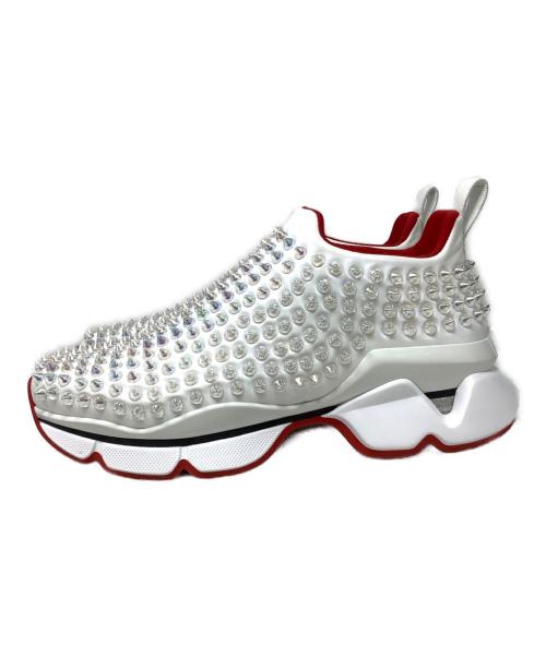 Christian Louboutin（クリスチャン・ルブタン）Christian Louboutin (クリスチャン・ルブタン) SPIKE SOCK DONNA FLAT NEOPRENE ホワイト サイズ:23の古着・服飾アイテム