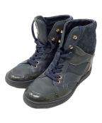 LOUIS VUITTONルイ ヴィトン）の古着「モノグラムスエード切替 ハイカット」｜ネイビー